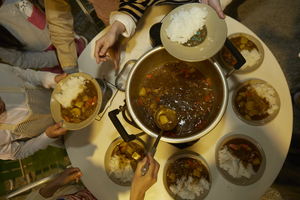 飯盒炊爨とカレー作り